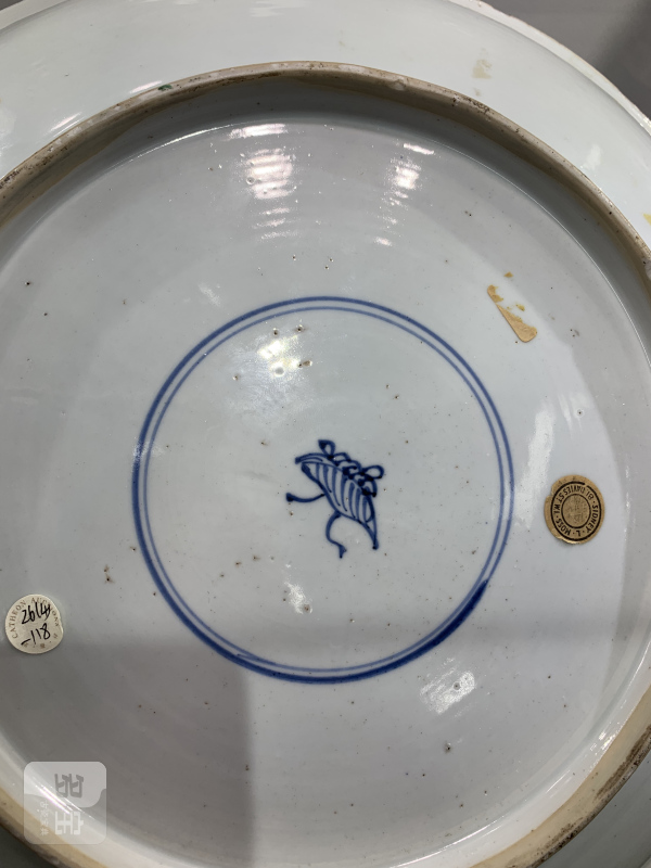 清康熙五彩花鸟纹大盘 - 图8